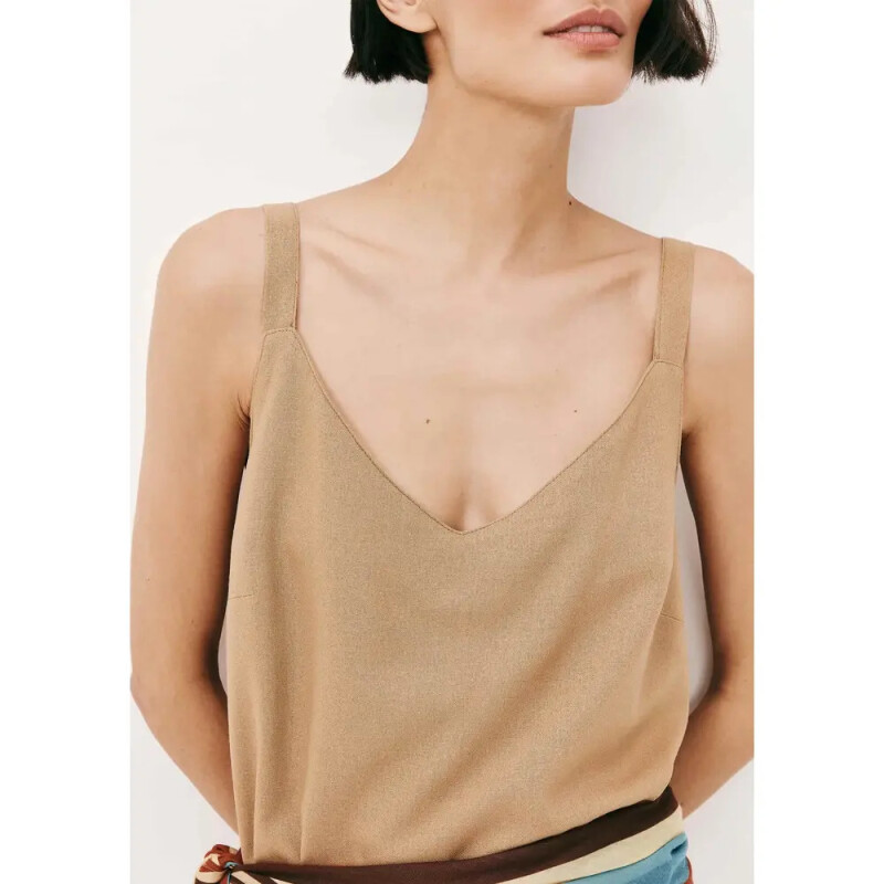 BLUSA SM FEM CAQUI CLARO