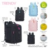 Mochila Trendy de viaje con sujetador de valija Celeste