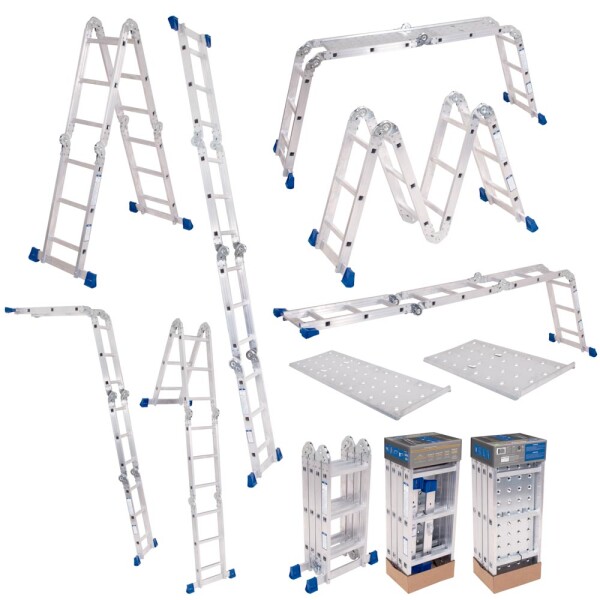 ESCALERA MULTIFUNCIÓN 4X3 CON PLATAFORMA METAL