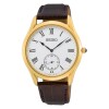 Reloj Seiko SRK050P1 para hombre con correa de cuero Dorado