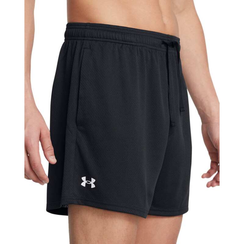 UA Tech 6in Mesh Shorts-GRN BLK-001