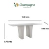 MESA COMEDOR - LACA BLANCA - VIDRIO BLANCO MESA COMEDOR - LACA BLANCA - VIDRIO BLANCO