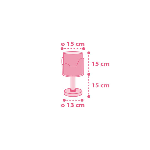 Portátil de mesa infantil E14 LITTLE ELEPHANT rosado flúor DA0216