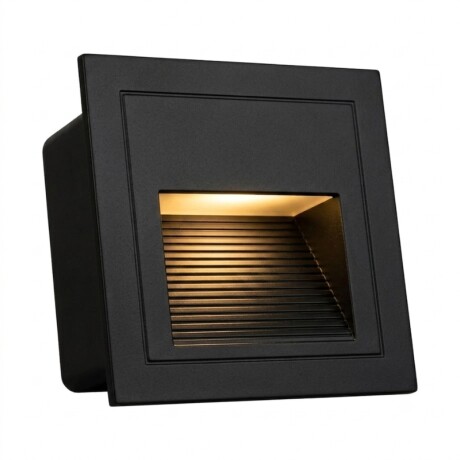 LUMINARIA TRENTO LUX CUBO DE EMBUTIR PARA ESCALERA - 3W Luminaria de Escalera Trento LUX 3W Negro