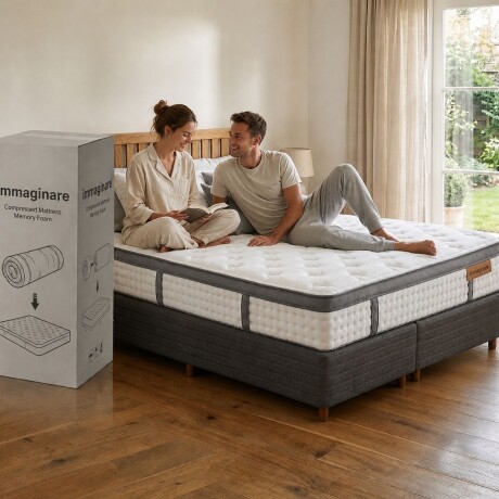 SOMMIER PREMIUM QUEEN EN CAJA DUBAI DORMITORIO HÍBRIDO RESORTES SOMMIER PREMIUM QUEEN EN CAJA DUBAI DORMITORIO HÍBRIDO RESORTES