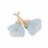 Jibbitz Blue and Gold Flower Blossom Multicolor