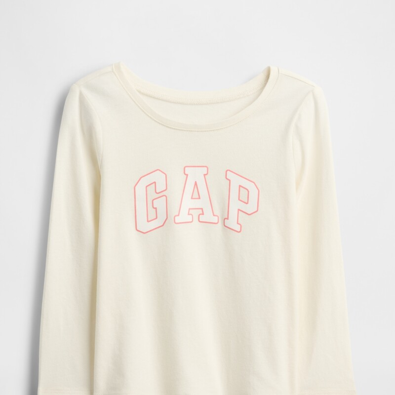 V-FRCH LS LOGO TEE IVORY FROST