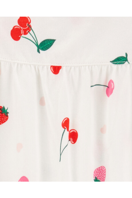 Set tres piezas de algodón, short y dos bodies diseño frutilla Sin color