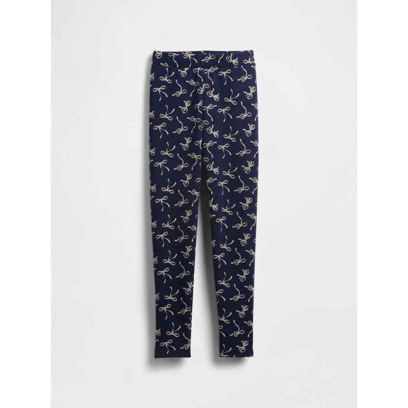 COZY LEGGINGS NAVY BOWS