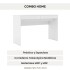 Escritorio Mesa Pc 120Cm 2 Cajones Home Office Blanco 1