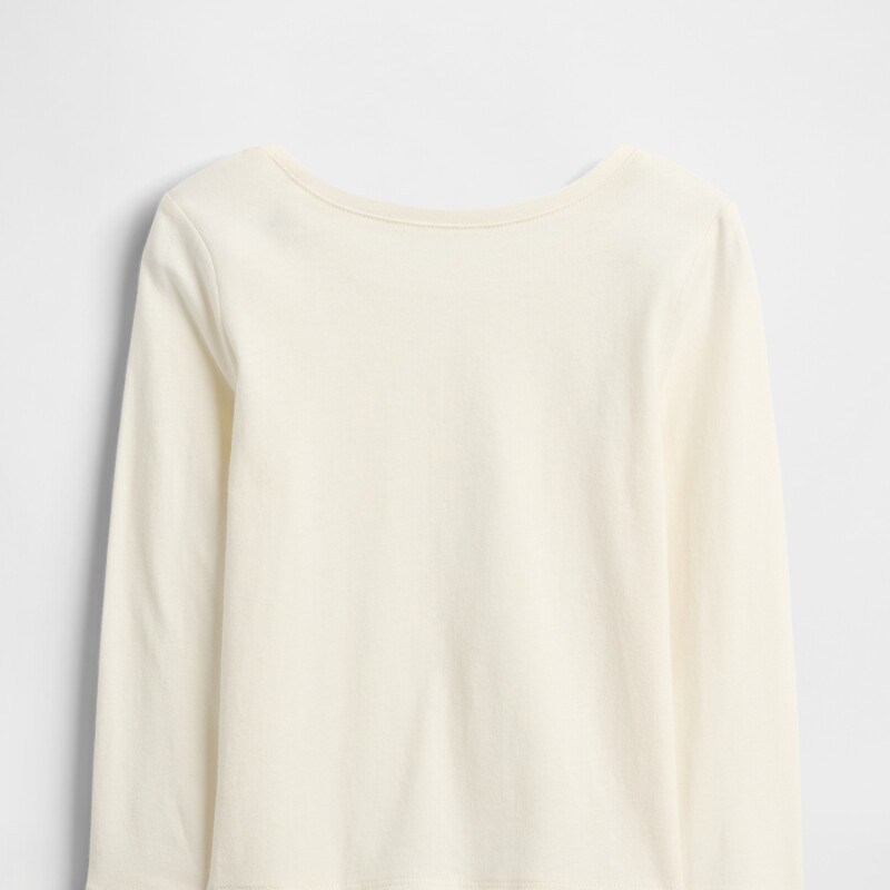 V-FRCH LS LOGO TEE IVORY FROST