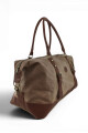 Bolso de viaje de lona Marrón
