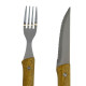 Set 8 piezas Cuchillo 11cm Tenedor 10cm Acacia MADERA