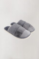 PANTUFLA STRIPES GRIS MELANGE