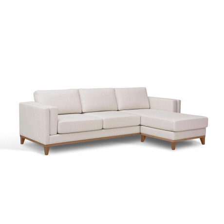 SILLÓN CON CHAISE MÁS DE 4 CUERPOS TELA-PREMIUM BLANCO EASY CLEAN LUXOR PREMIUM HUESO