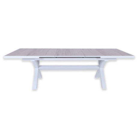 MESA COMEDOR EXTENSIBLE ALUMINIO BLANCO TUSCANY