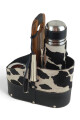 Set matero premium animal print Negro