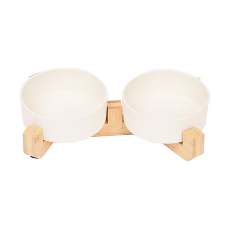 COMEDERO DOBLE CERÁMICA CERAMICA NATURAL-BEIGE 372124