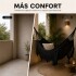 Hamaca Paraguaya Silla Colgante Reforzada Jardín Bolso Color Negro