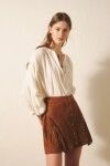 FLD FRINGES SUEDE CUERO Camel