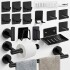 Set De Accesorios Para Baño Juego 16 Piezas Acero Inoxidable IMBACK Color Negro Set De Accesorios Para Baño Juego 16 Piezas Acero Inoxidable IMBACK Color Negro