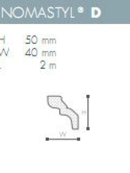 MOLDURA POLIESTIRENO NOMASTYL- D - 2 mts - N/A