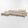 Sofá con chaise DUNA TELA BEIGE - IZQUIERDO