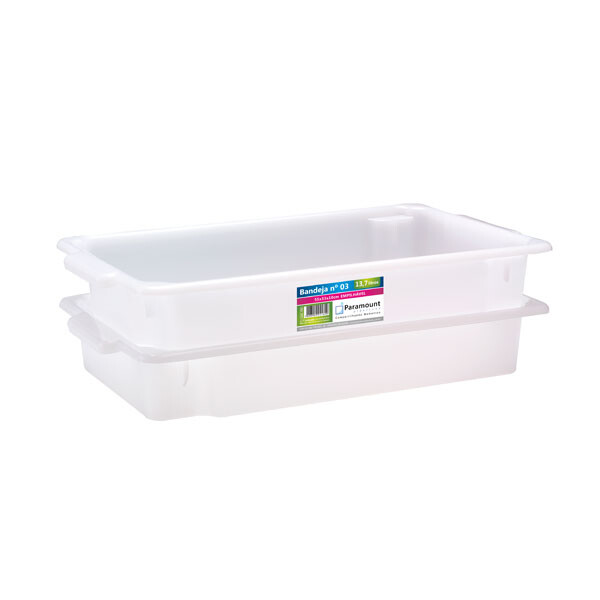 BANDEJA FOODSERVICE N°3 - 13 LTS. 55X33X10 CM. BLANCO