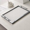 Bandeja - MDF/Vidrio - Plata Bandeja - MDF/Vidrio - Plata