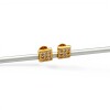 Caravanas Panel oro - Oro bajo - Zirconia- CA8075 conpiedra