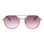 Lentes de sol De Acero Inoxidable Redondo Flap Gradiente Marón/Rose