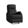 Sillón Recliner 1 Cuerpo Cuero Sintético - Adri Negro