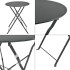 Set Juego Jardín Balcón Bistró Plegable Metal 3 Piezas Negro 1