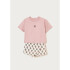 CONJUNTO MM FEM ROSA COM OFF WHITE