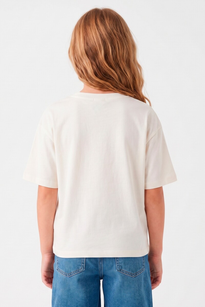Remera m/c niña STITCH CRUDO