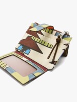 Tarjetero Estampado Con Textura multicolor