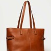 Bolso Sophie en cuero liso Cuoio
