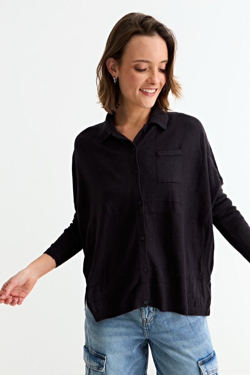 Cardigan con bolsillos NEGRO