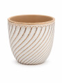 MACETA DECO ONDULADA BEIGE