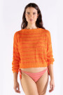 MILA STRIPED SWEATER Fucsia