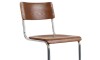 Silla de Comedor Metal Cromado - Impala Nogal