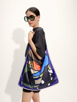 Bolso De Hombro Estampado De Nylon multicolor