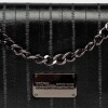 Bandolera The Flap Penny en efecto cuero anguila Negro
