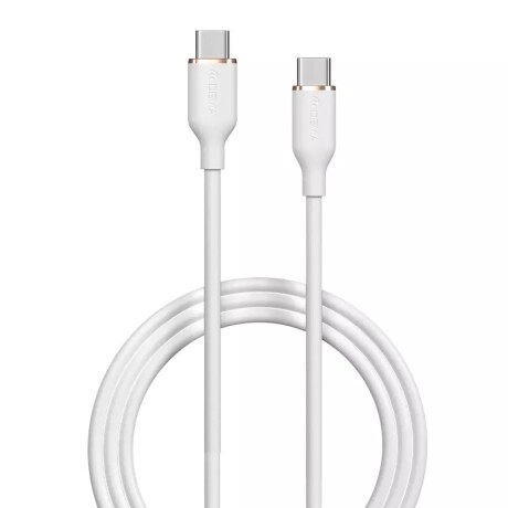 CABLE USB-C A USB-C SILICONE PD 3A 1.2M JELLY SERIES White