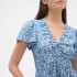 V-SS VNK RUCHED MAXI LIGHT BLUE FLORAL