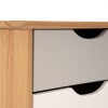 Mesa de Luz 1 puerta 1 cajón - Línea Nórdica Roble/Gris Claro/Blanco
