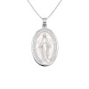 Dije virgen milagrosa - Plata 925 y oro - nacar - CP5671 conpiedra
