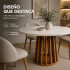 Mesa Comedor ComboHome Lavanda Redonda Diseño Laqueada 105Cm Color Blanco