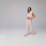 Pantalón Year Round Terry Wide Leg Sweatpant Mujer Almond Milk