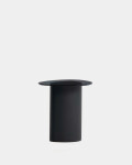 Mesa auxiliar Olir de vidrio templado y acero negro 48 x 46,8 cm